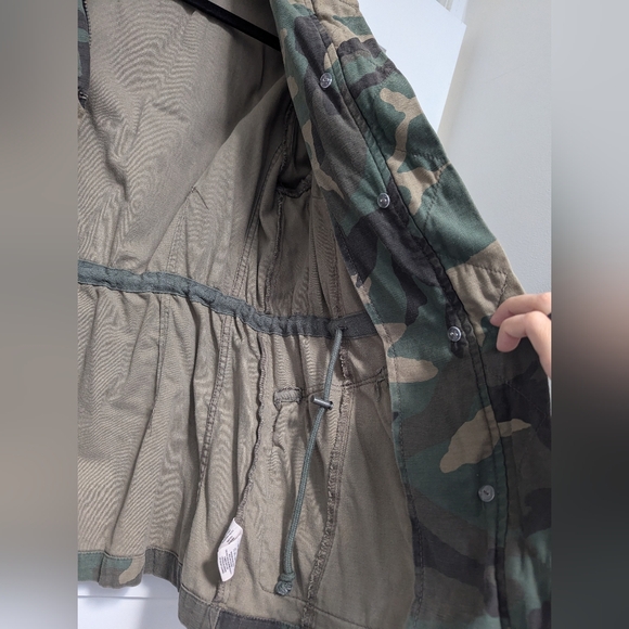 Free People Not Your Brothers Camo Jacket, Women Green Military Utility Jacket - Picture 13 of 16